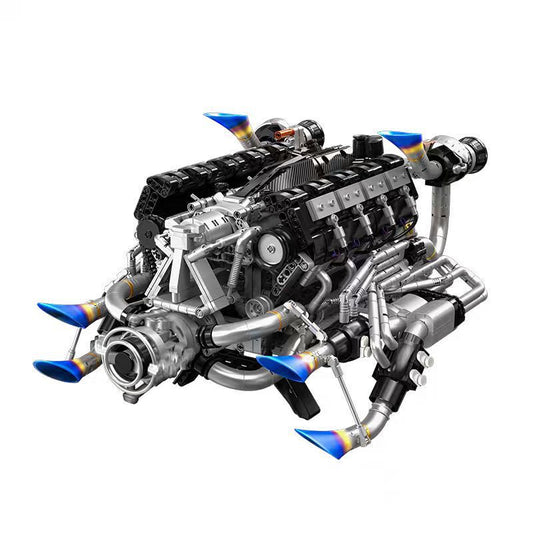 スポーツカー V8 エンジンモデルビルディングレンガ MOC Y15002 モーターブロックハイテクパワーパック 大人向けコレクションギフト