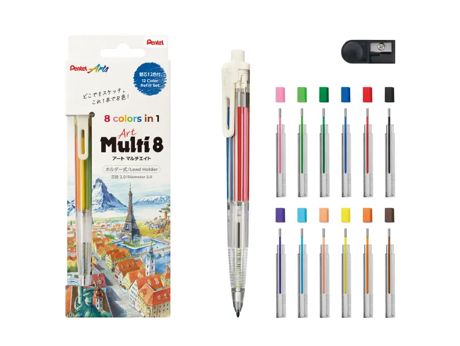 Pentel Art Multi8 Lead Holder Set (XPH804ST)