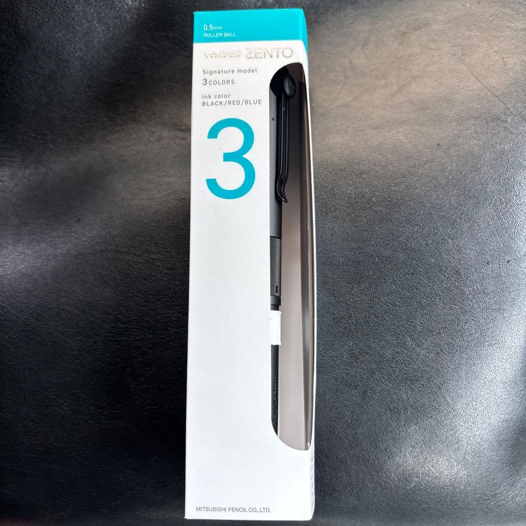 Uni-ball ZENTO Signature 3 Color Ballpoint Pen with Magnetic Cap Rotary Mechanism 0.38mm 0.5mm Premium Business Pen