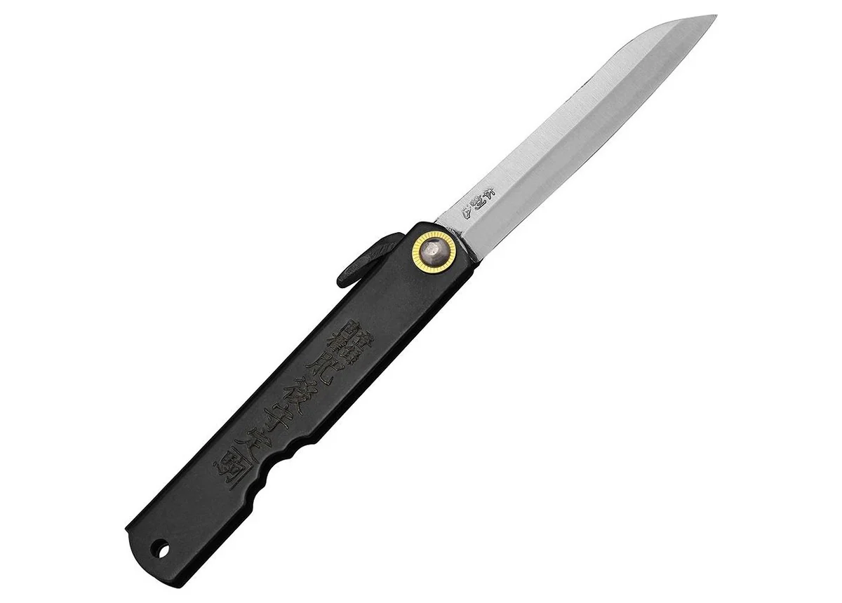 HIGONOKAMI WHITE PAPER STEEL LEAF BLADE BLACK L