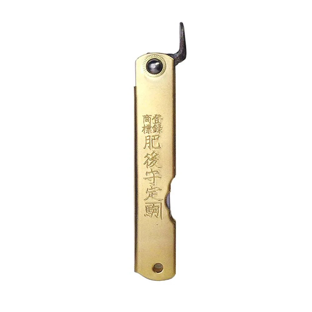 HIGONOKAMI DAMASCUS STEEL BAMBOO TIGER BRASS L