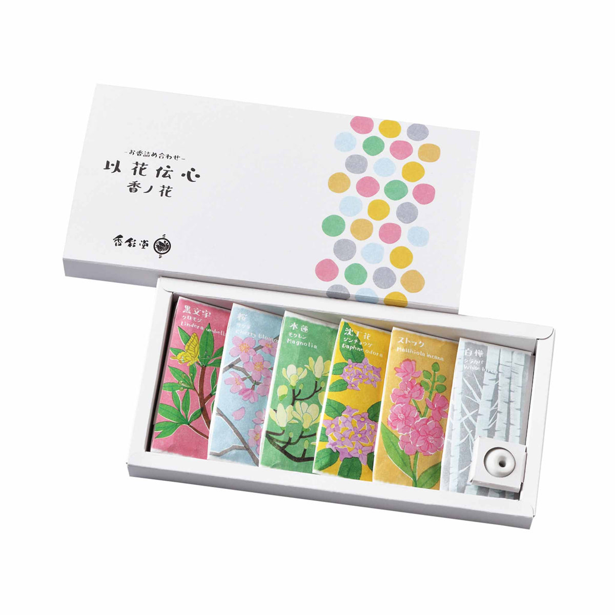 Kousaido Ika Denshin – Japanese Floral Incense Gift Set · 6 Fragrances