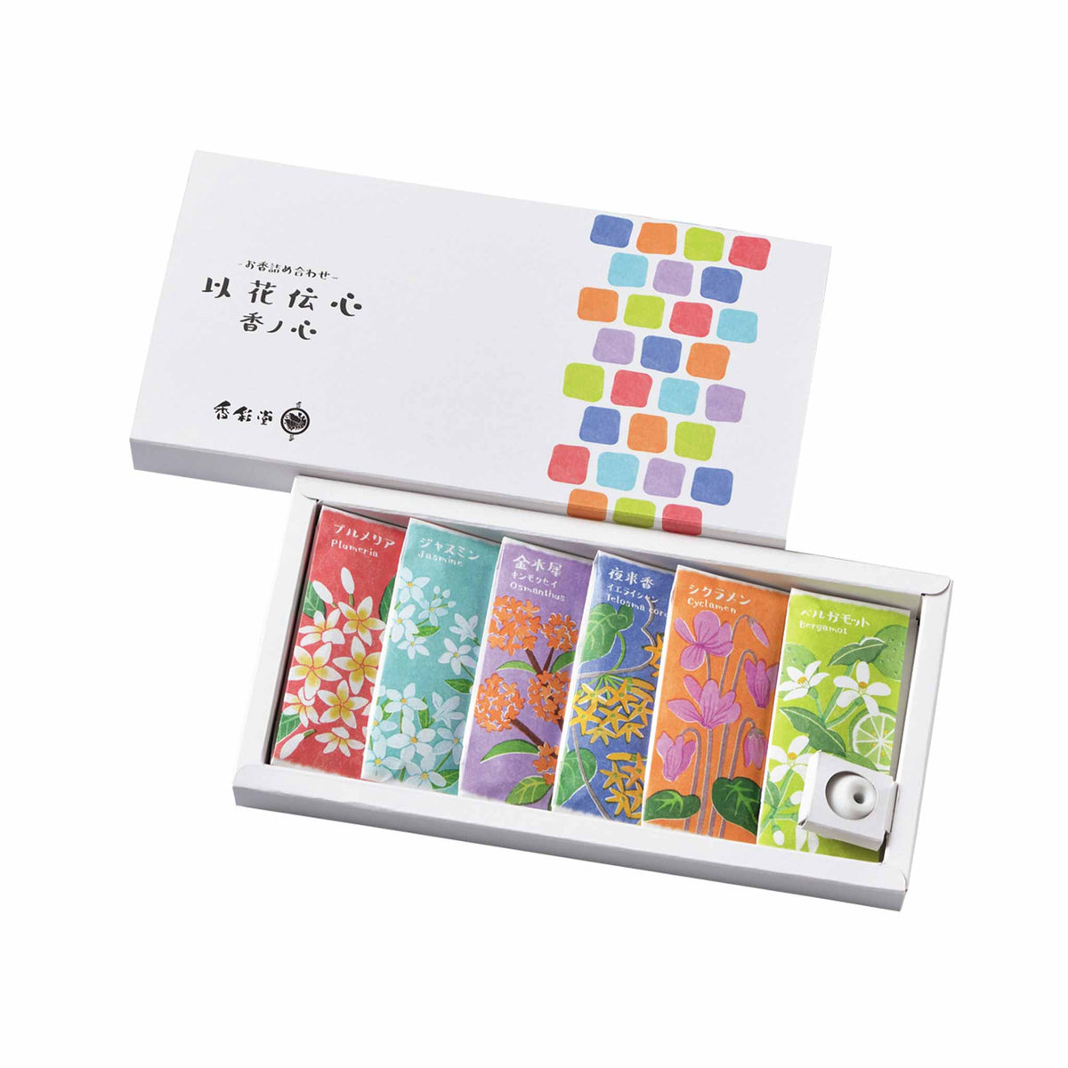 Kousaido Ika Denshin – Japanese Floral Incense Gift Set · 6 Fragrances