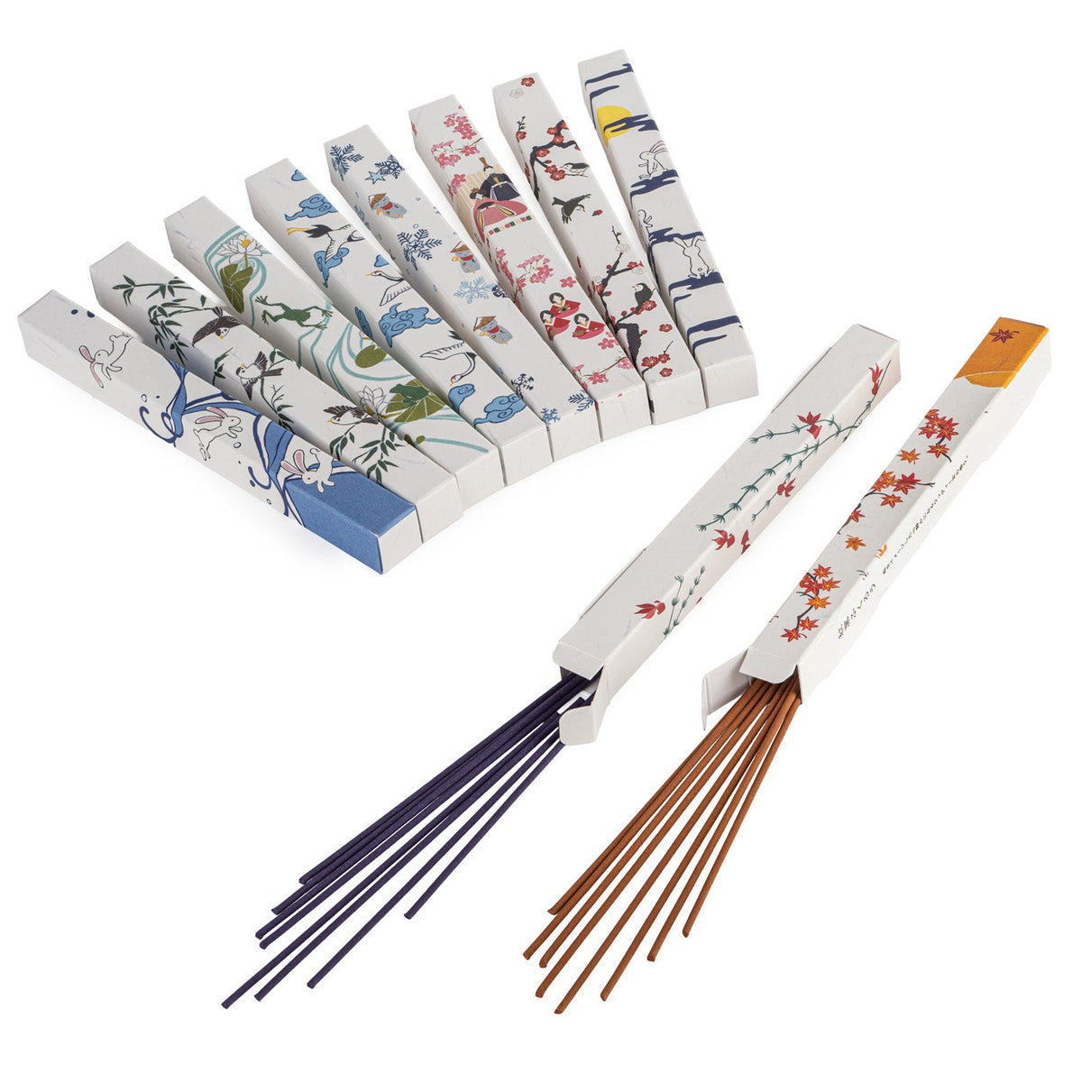 Kousaido ENGIMONO – Japanese Incense Gift Set with 10 Fragrances