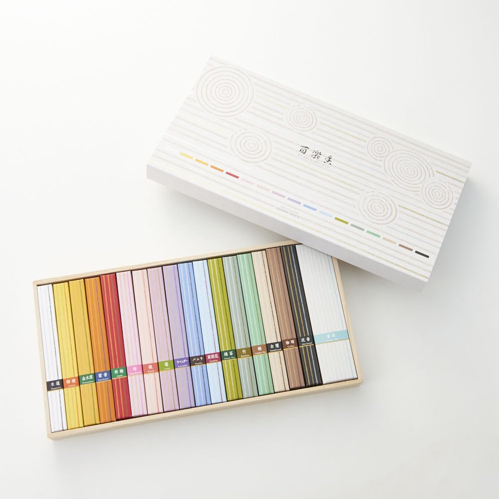 Kousaido Hyakuraku – 17 Fragrance Japanese Incense Gift Set