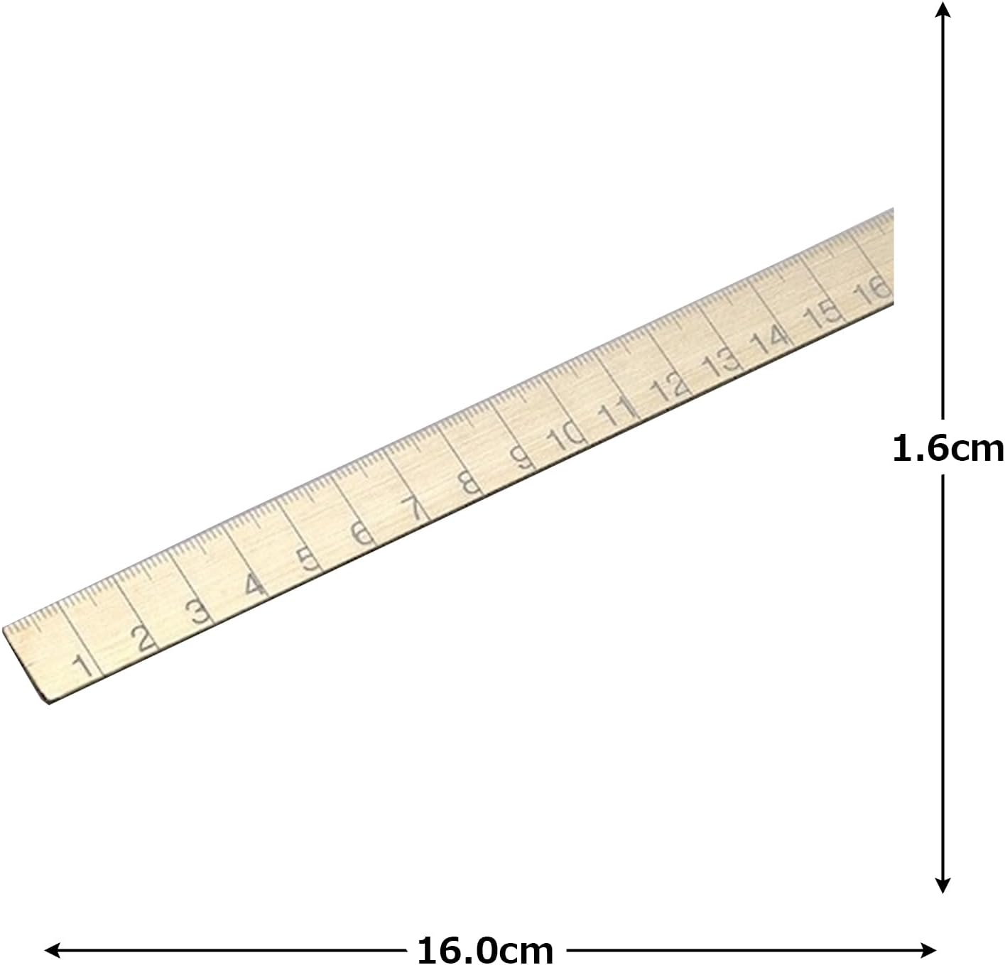 Interact Solid Brass Geometrical Ruler (16cm)