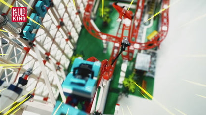 MOULD KING 11014 テクニカルジェットコースタービルディングブロック電動モデルセット