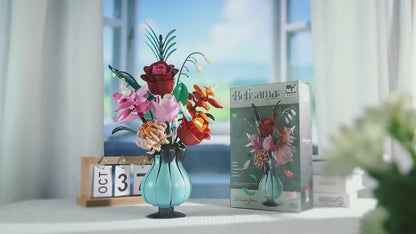 新モデル 13068 花の花束 ビルディングブロック 装飾家具飾り