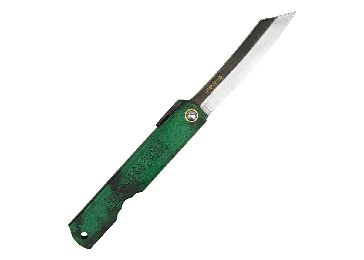 HIGONOKAMI BLUE PAPER STEEL BLACK BACK JADE L