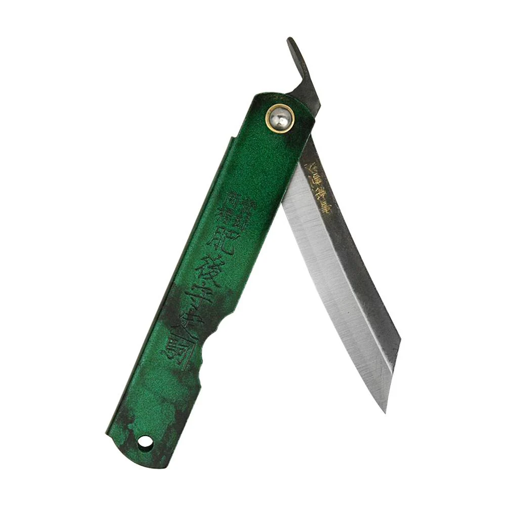 HIGONOKAMI BLUE PAPER STEEL BLACK BACK JADE L