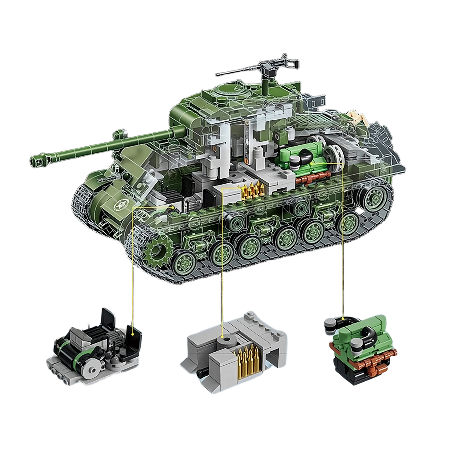 M4 Sherman Medium Tank | 1:28 Scale Precision Assembly Kit
