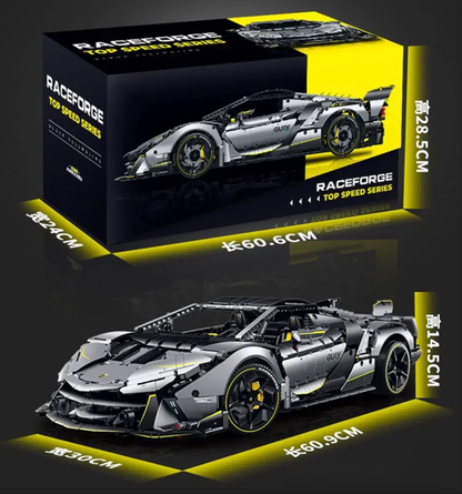 限定版 GULY 10627 MOC テクニカル 1:8 スポーツカー 296