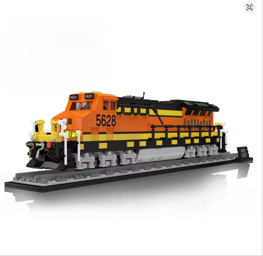 モールドキング 12041 BNSF機関車 組み立てブロック 1362ピース ミニブロック アプリ制御 モデルトレインセット